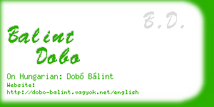 balint dobo business card